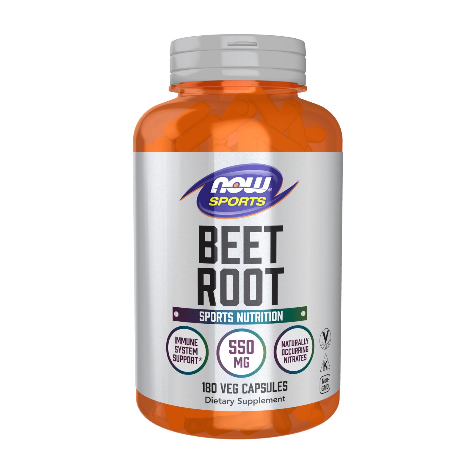 Beet Root Veg Capsules 550 MG 180 Count Sports Nutrition NOW Foods Immune System