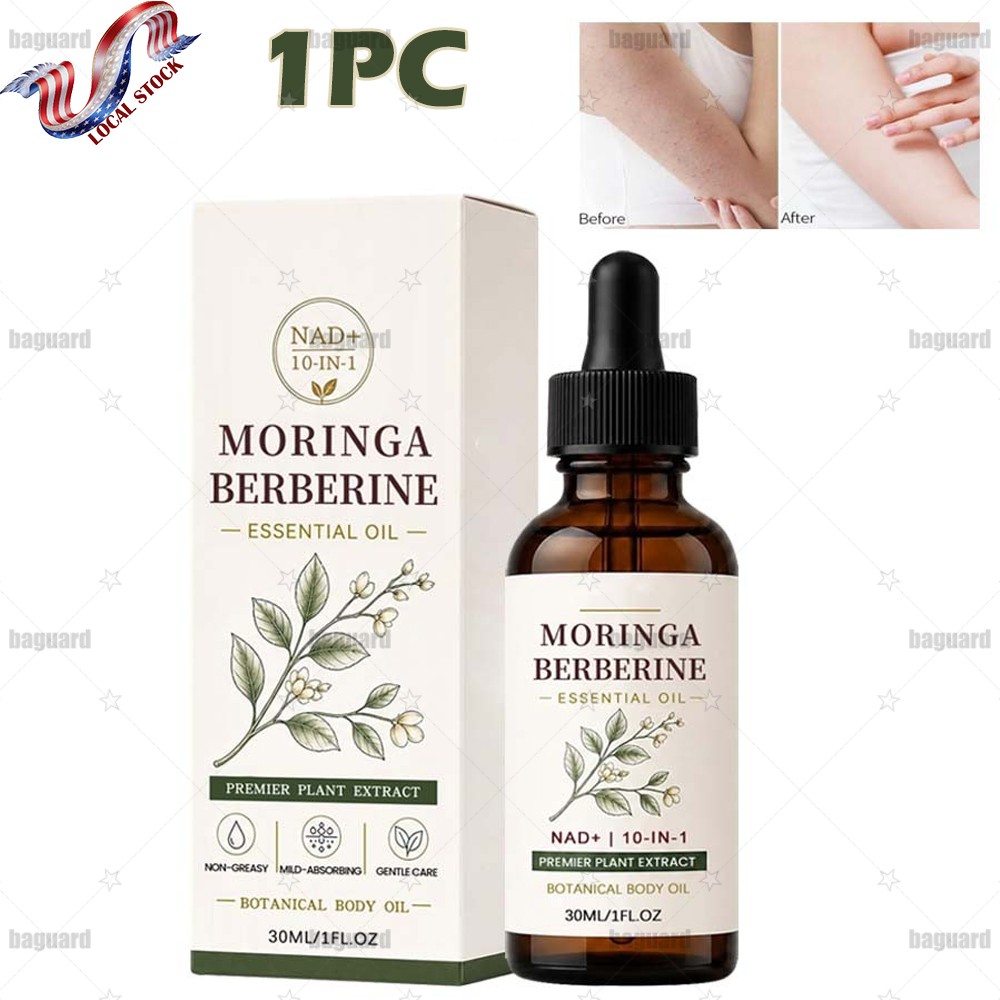 Moringa Berberine Body Oil – Essential Oil 30ml, Ginger Root, Jojoba & Vitamin E