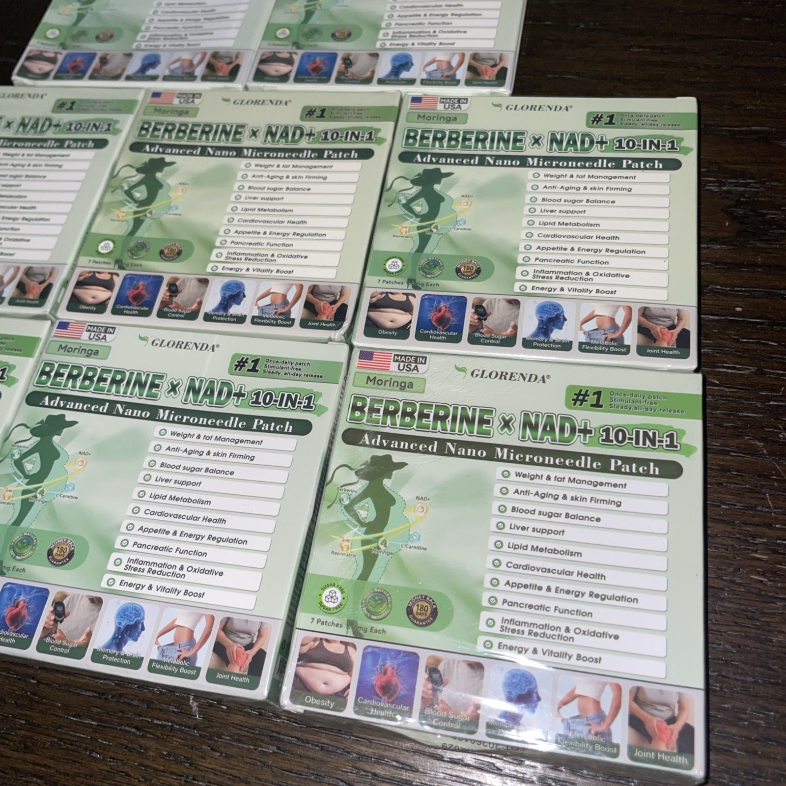 10x Moringa Berberine x NAD+ 10-in-1 Advanced Nano Microneedle Patch 70ct NEW