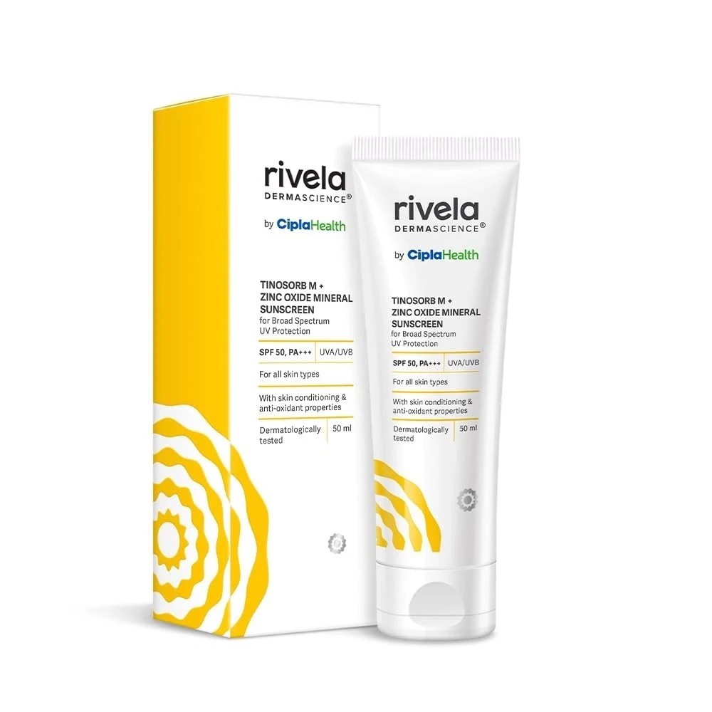 Rivela Dermascience By Cipla SPF 50, PA+++ Mineral Sunscreen Lotion 50ml