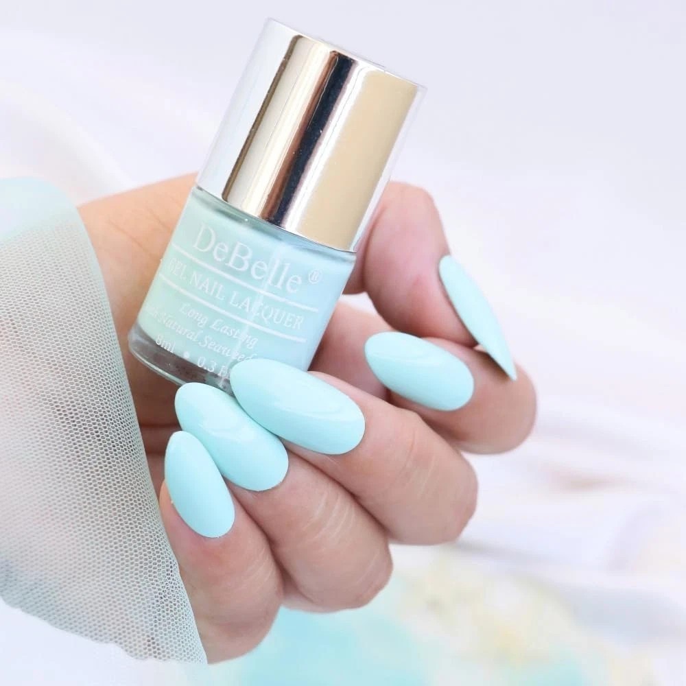 DeBelle Gel Nail Polish Combo of 2 (Mint Amour , Blueberry Bliss) – 8ml Each
