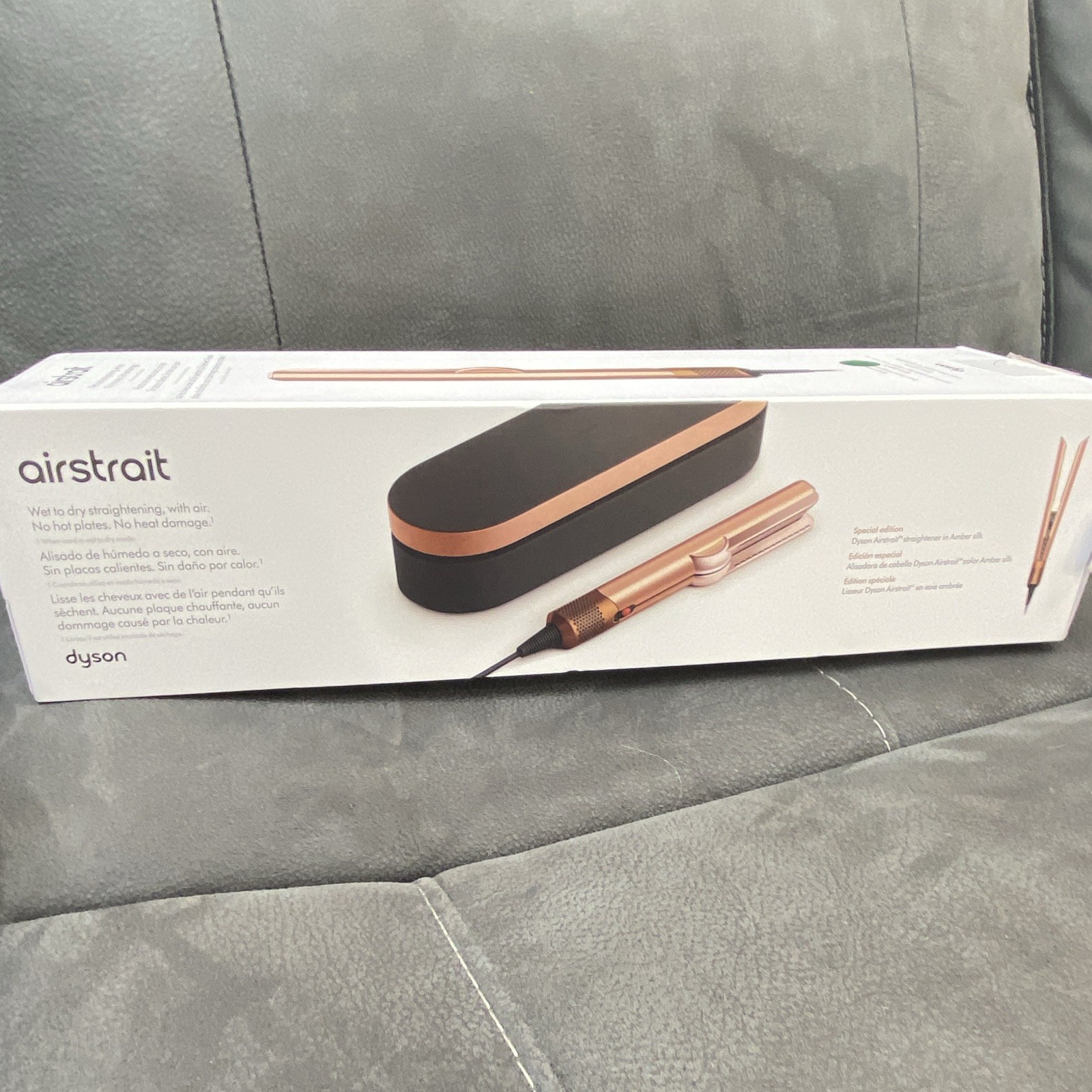 Dyson Airstrait Wet to Dry Hair Straightener Copper Electric w/ Case & Box