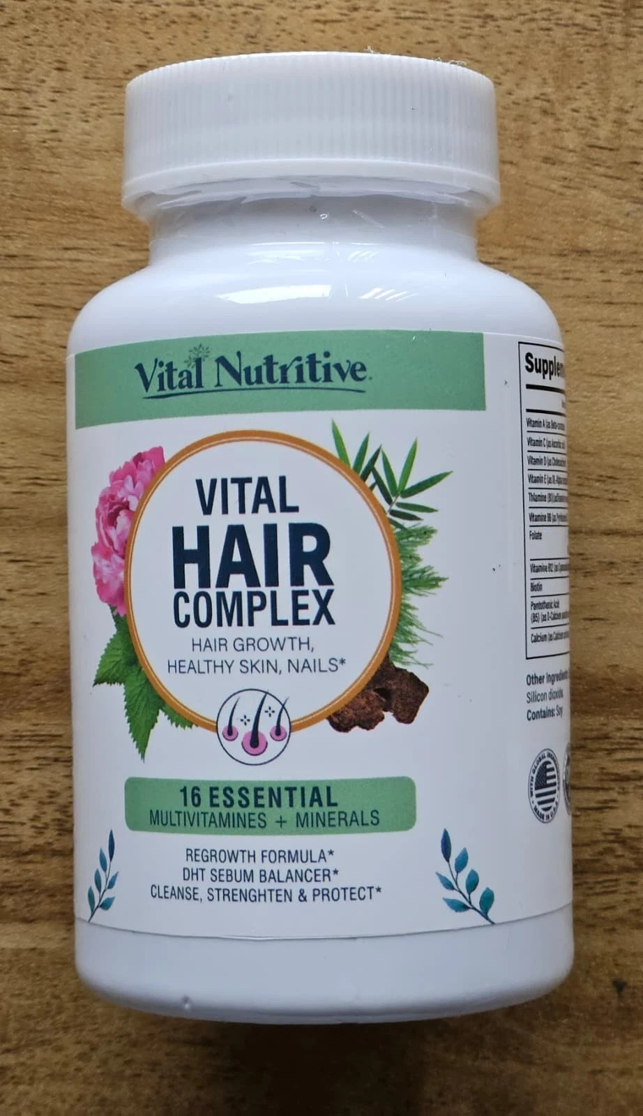 3 Pack Vital Hair Complex Hair Growth Vitamins for Women & Men Biotin
