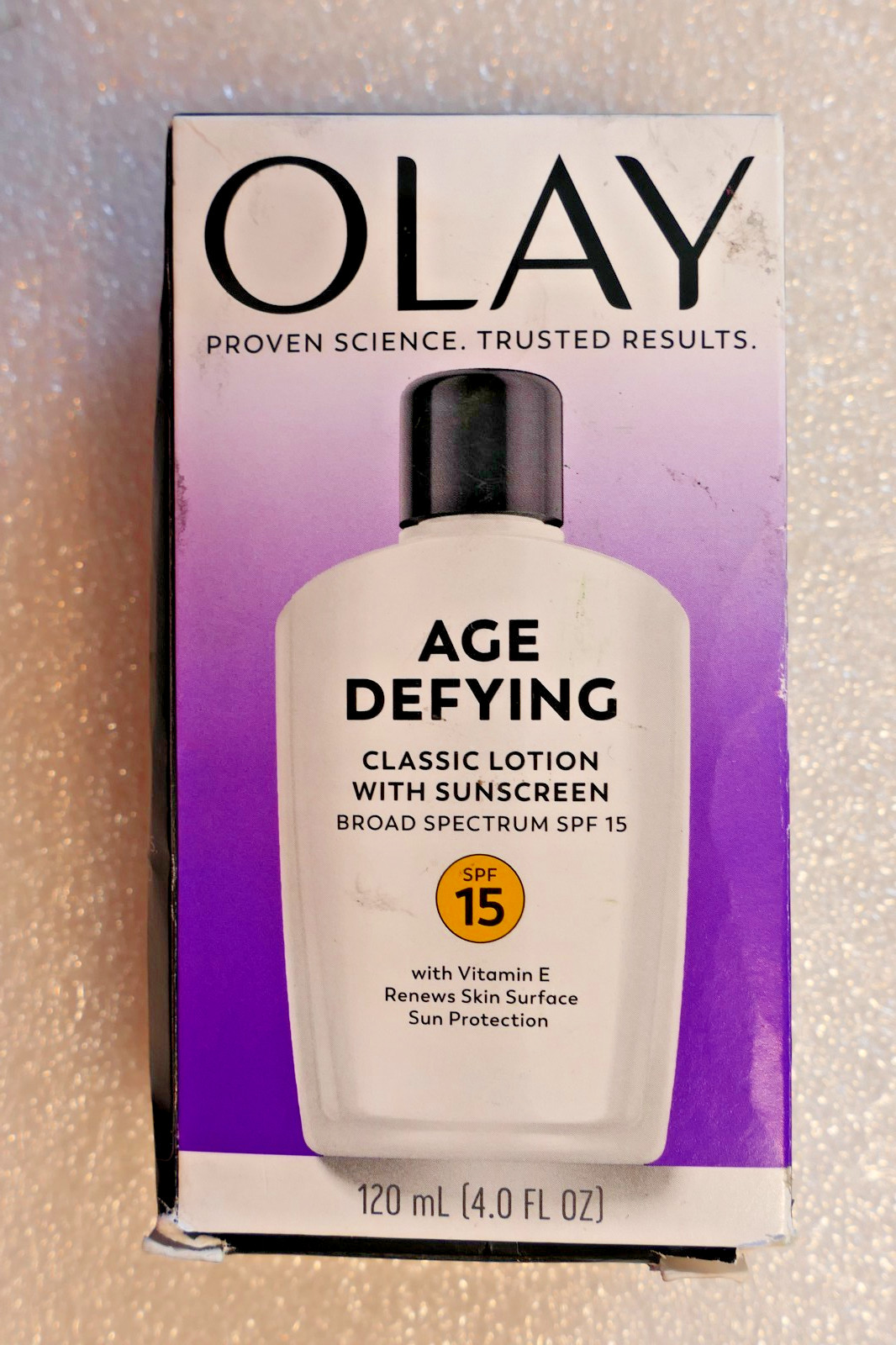 Olay Age Defying Anti-Wrinkle Day Face Lotion with Sunscreen SPF 15, 3.4 fl oz