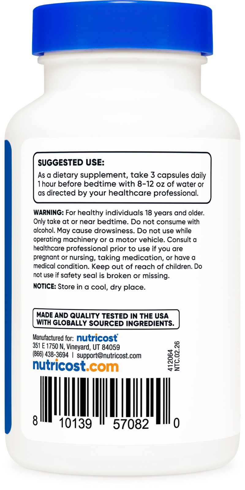 Nutricost Sleep Aid Complex 1330mg Serving (90 Capsules)