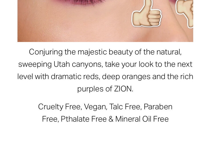 HIPDOT Zion (Utah Sandstones) Eyeshadow Pressed Pigment Palette 15 Shades;RET$30