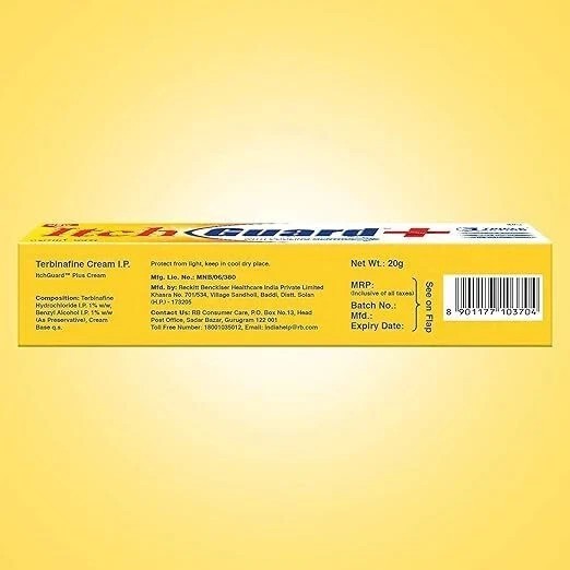 Itch guard plus Kills fungus and stops further spread cream tube 20g