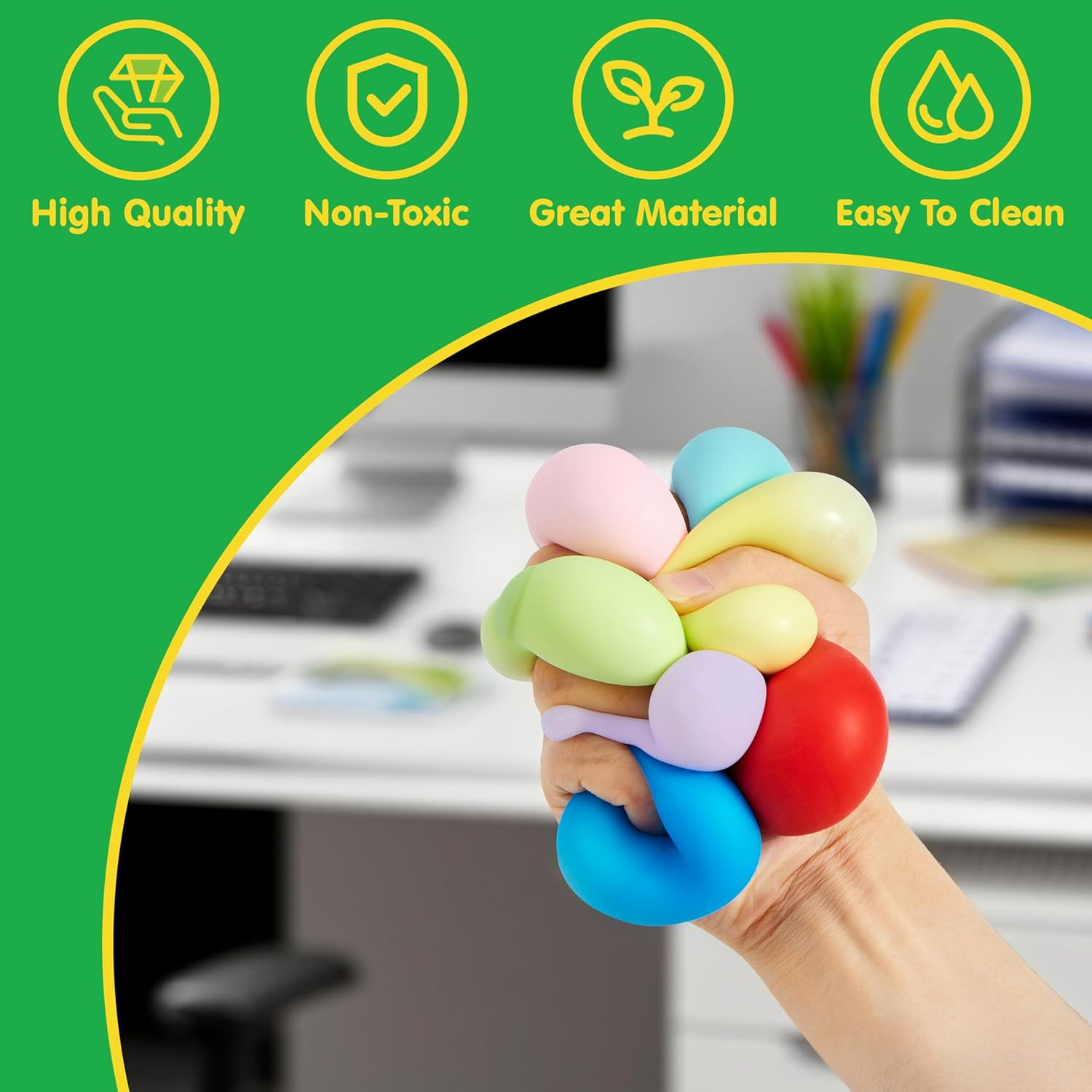 24-Pack Slow Rising Squishy Stress Balls 1.6in, Sensory Fidgets, Party Favor Set