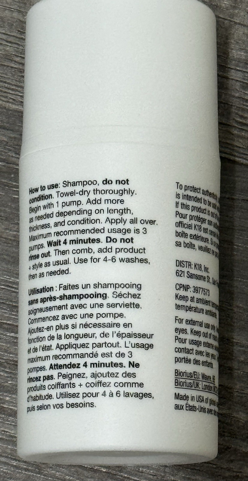 K18 Biometric Hairscience Molecular Leave-In Repair Hair Mask 1.7 fl oz (50ml)