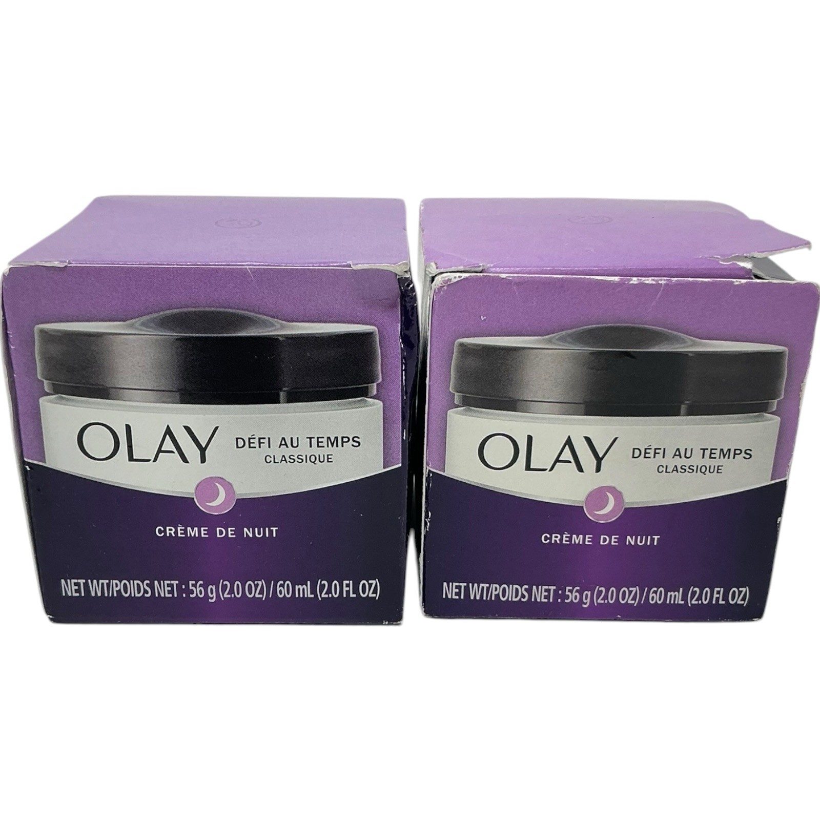 LOT OF 2 Olay Age Defying Anti-Wrinkle Night Cream, Fights Fine Lines , 2.0 oz