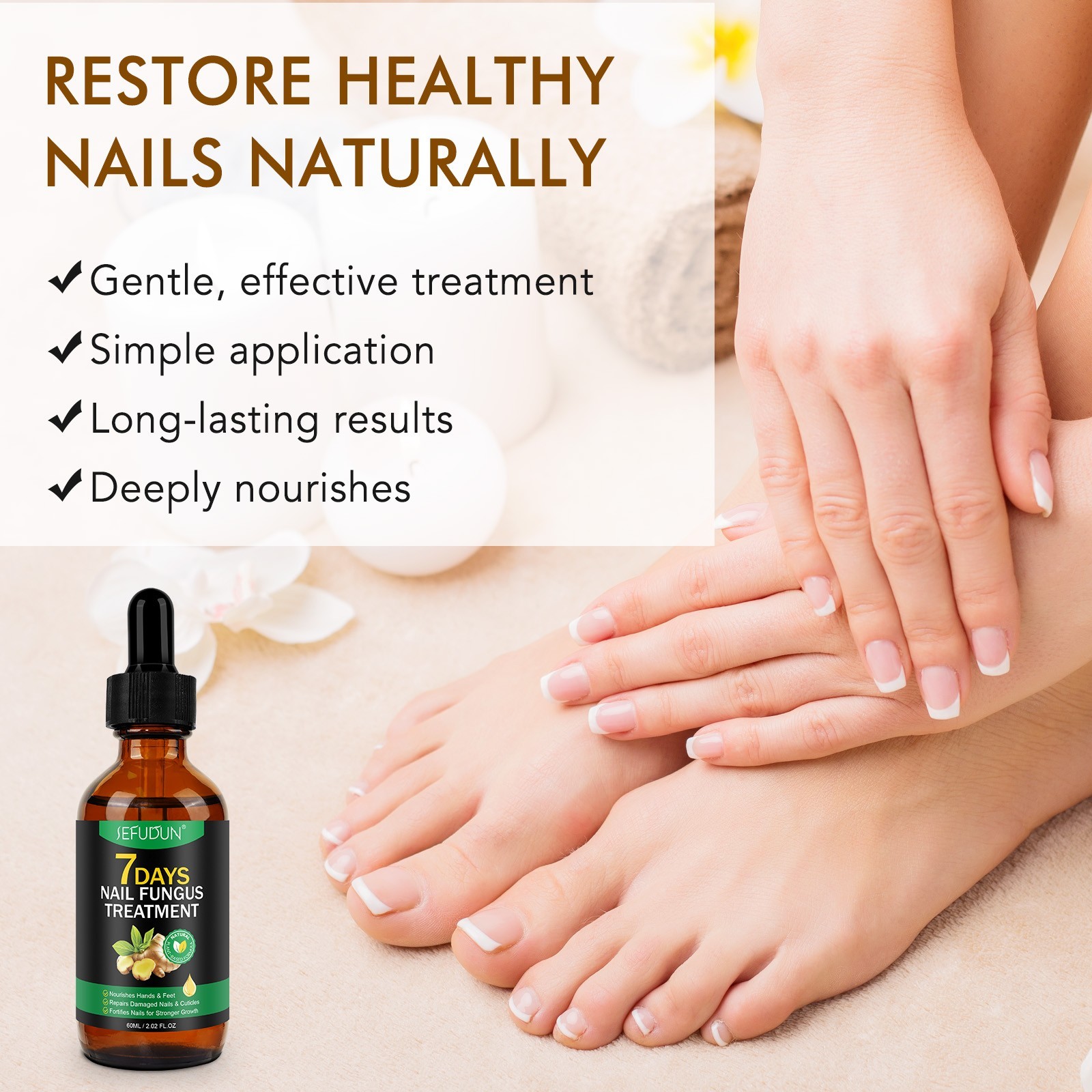 7 Days Nail Fungus Treatment – Extra Strength Repair for Nails & Cuticles 60ML