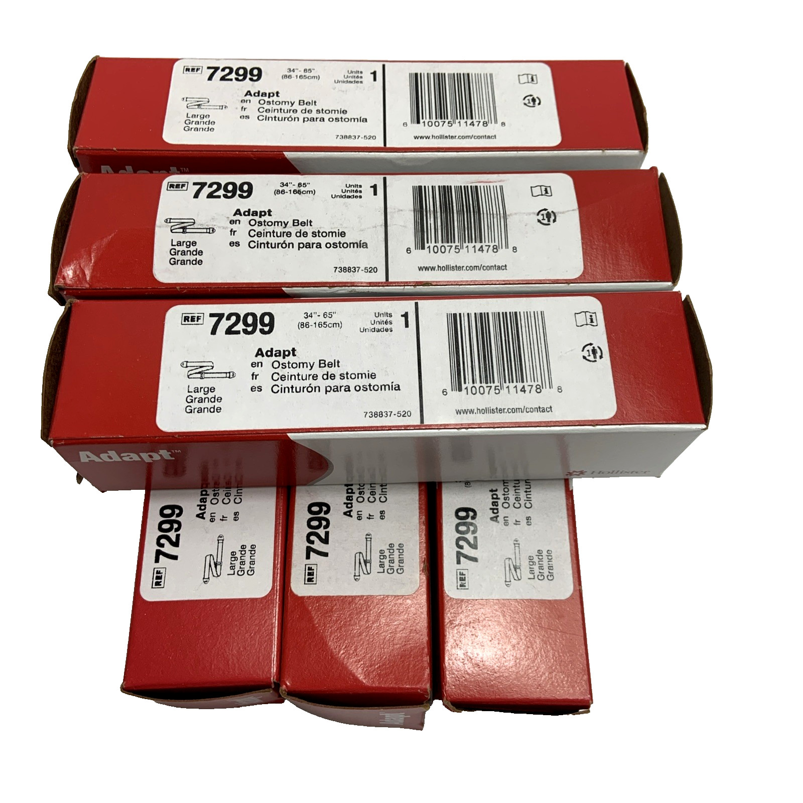 6 Hollister 7299 Ostomy Belts Large Beige 34″-65″ 86 – 165 cm Exp 2027-2029