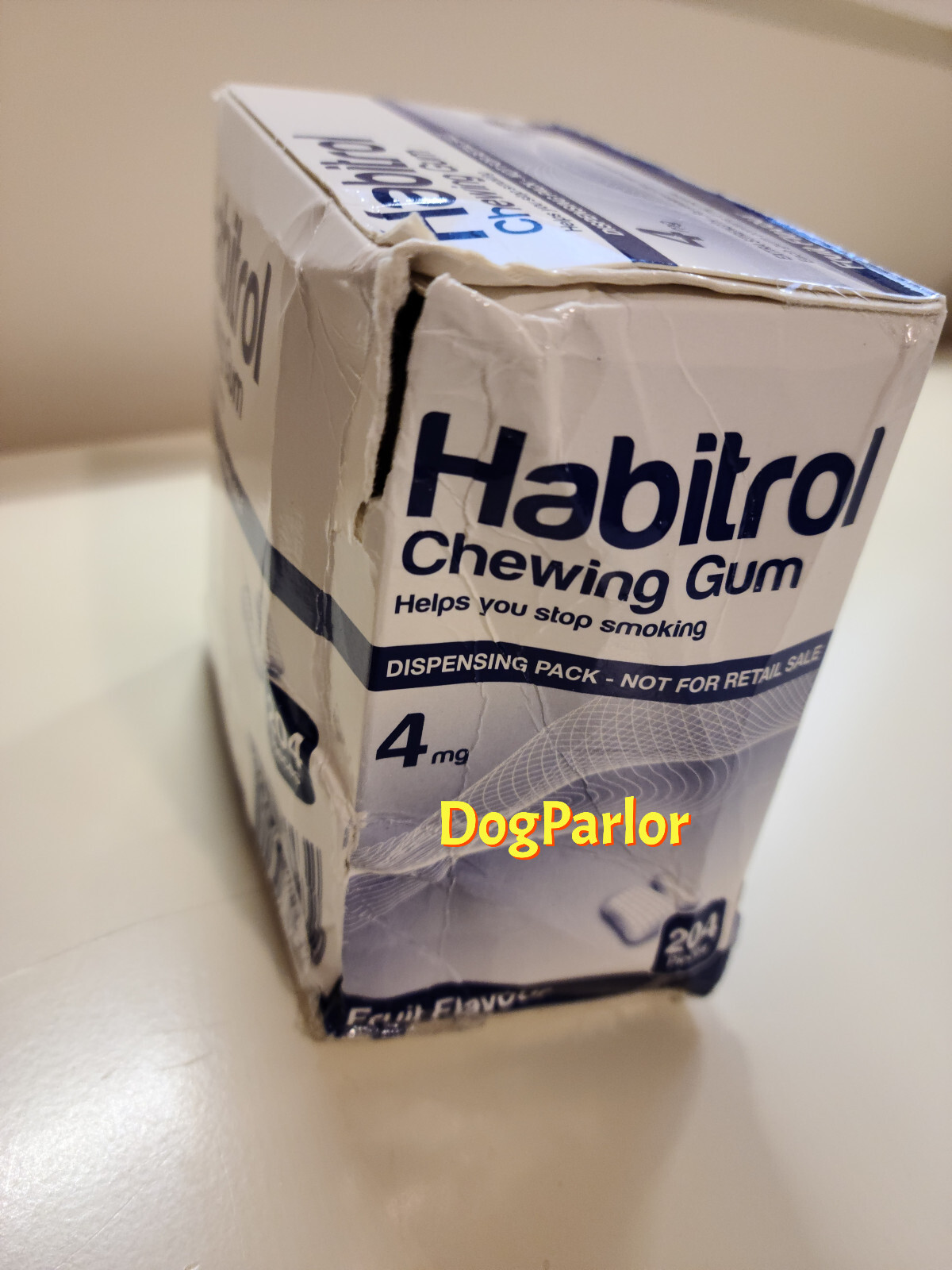 Habitrol Nicotine Gum 2mg Fruit Bulk 2 Boxes = 408 Pieces 02/2026 DAMAGED BOXES