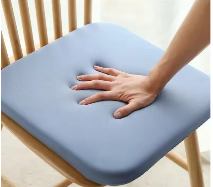 1.6in Thick Foam Seat Cushion Ultra Soft Office Chair Pad Car Back Pain Gray