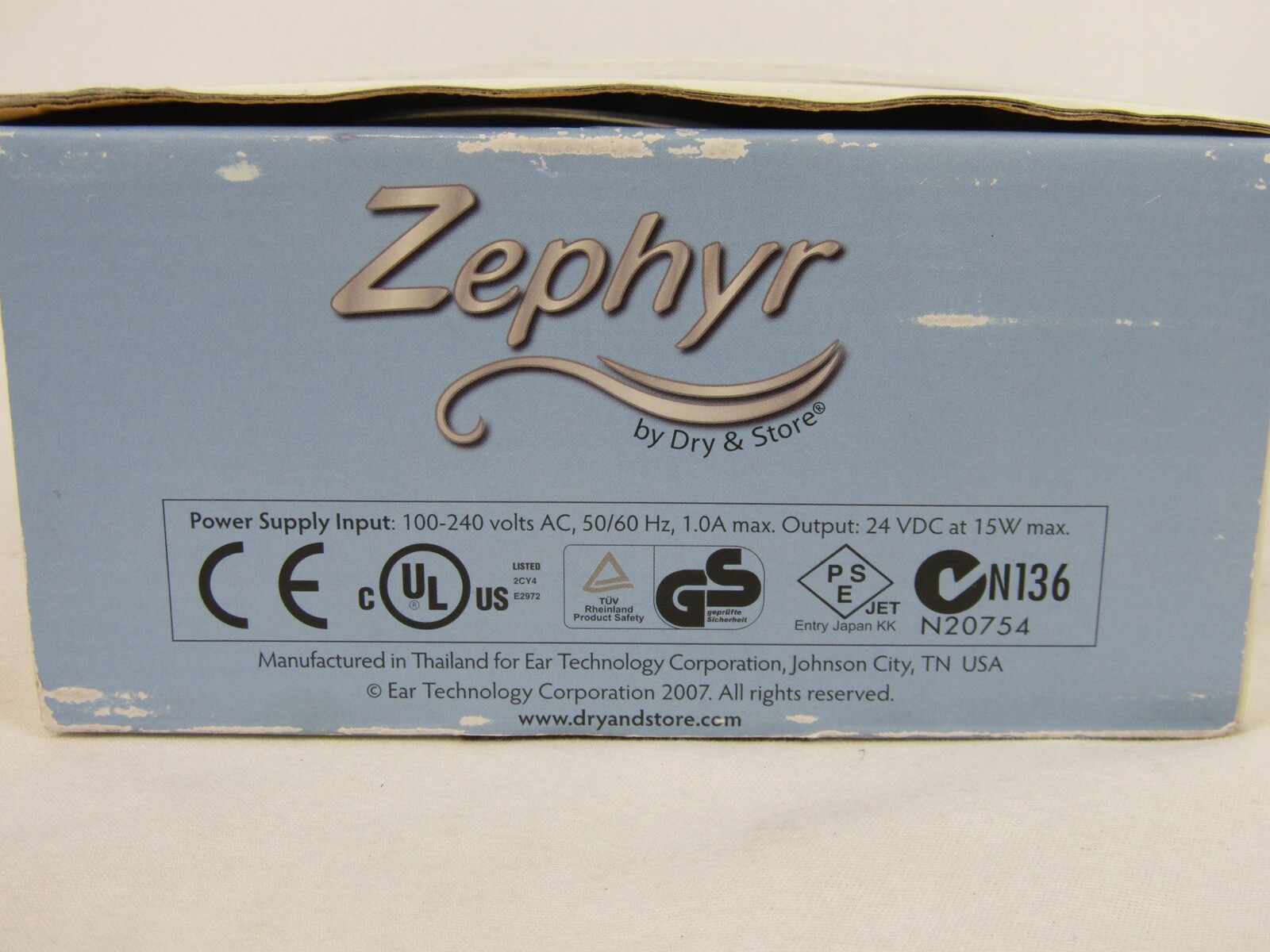 Zephyr By Dry & Store Hearing Aid Dryer-Model ZTR-Silver-Original Box-EUC