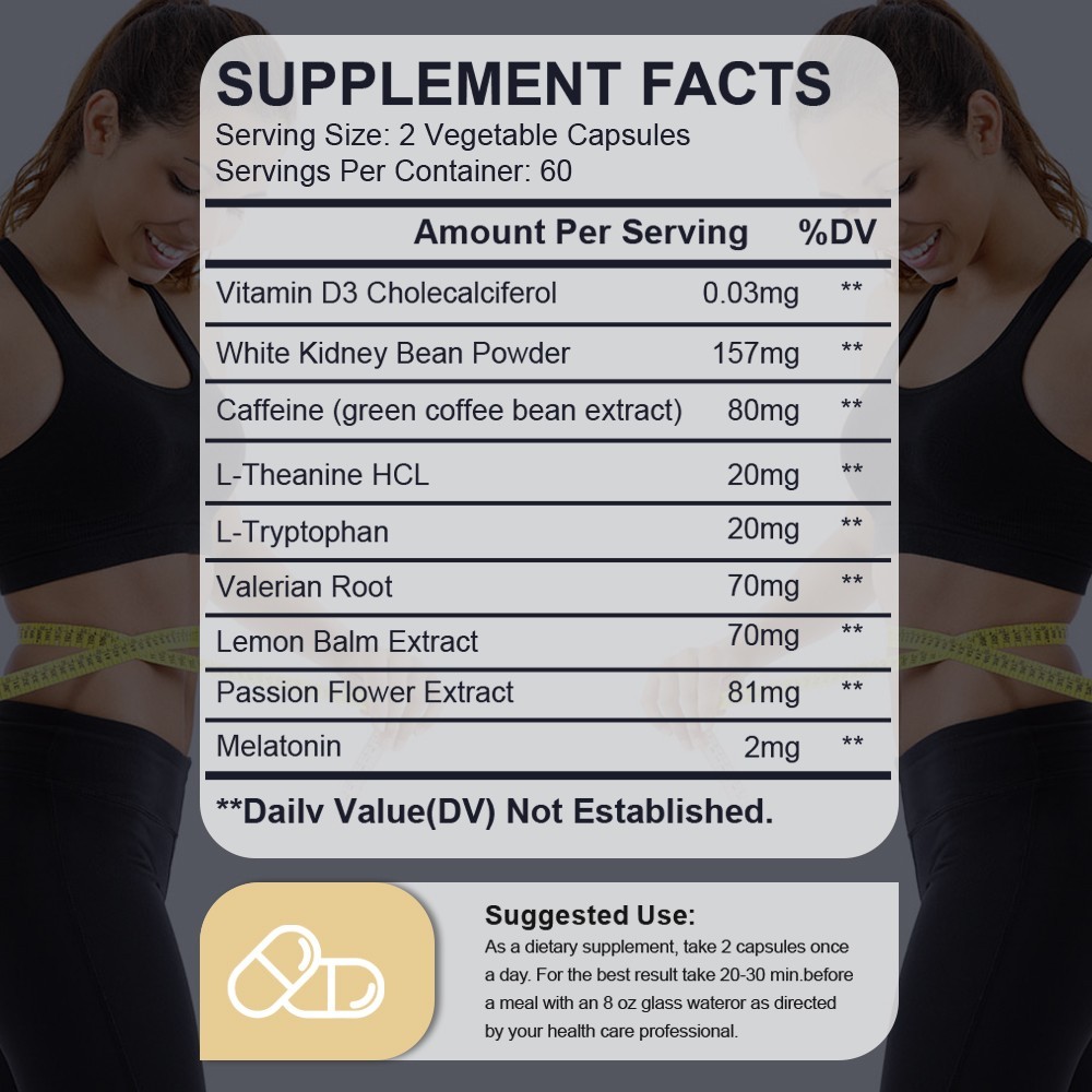 Night Time Fat Burner Supplement For Men Women Weight Loss Appetite Suppressant