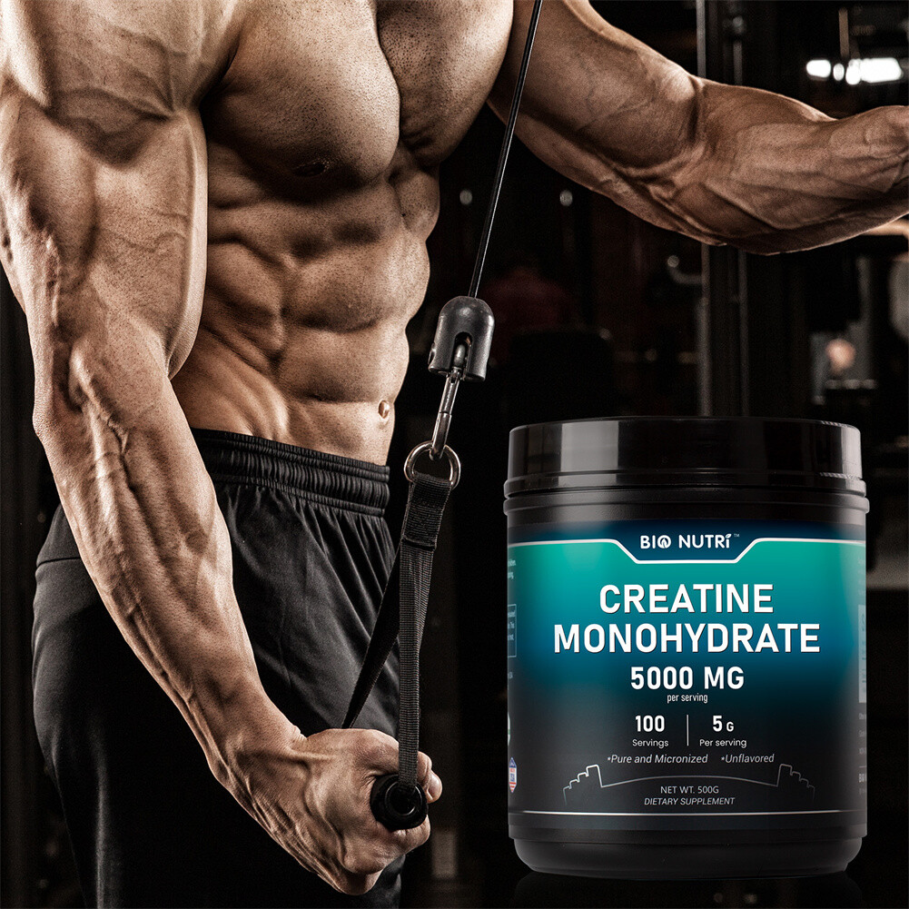 Pure Creatine Monohydrate Supplements Powder | 5000mg Per Serving | BY BIO NUTRI