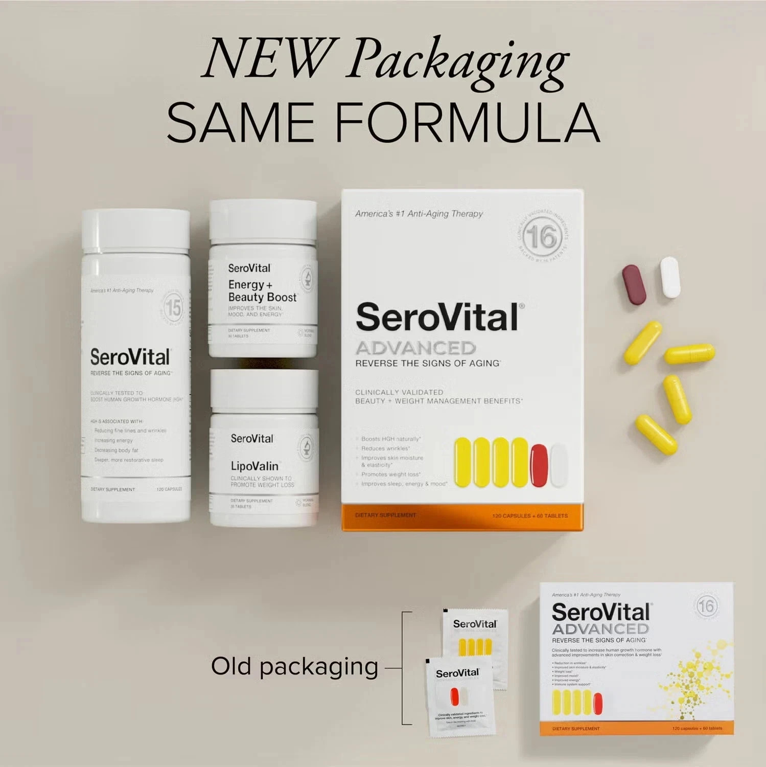 SeroVital Advanced Dietary Supplement 120 Capsules + 60 Tablets