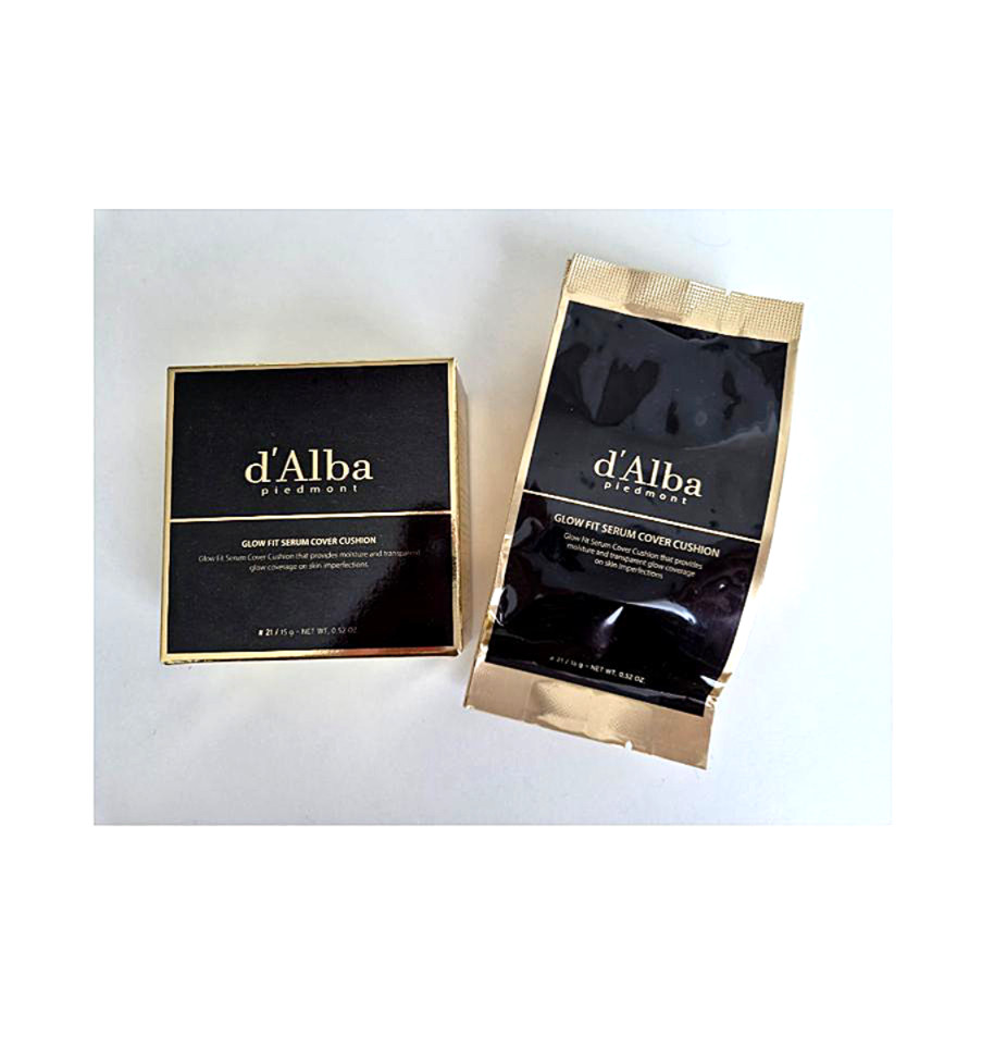Dalba Glow Fit Serum Cover Cushion 15g + Refill 15g Set #No 23 Medium Beige