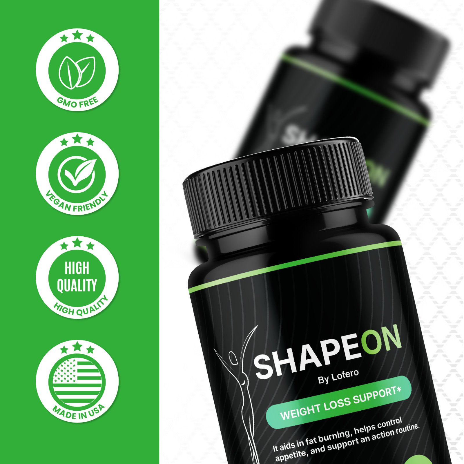 (3 Pack) Shape On Capsules Weight Loss Support ShapeOn Diet Pills Burner (180ct)