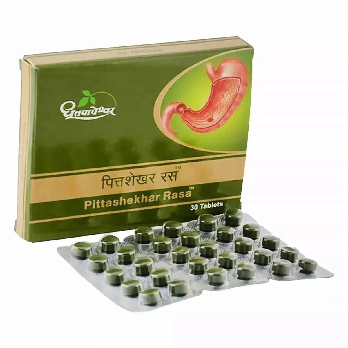 Dhootapapeshwar Pittashekhar Rasa Ayurvedic Tablets Gas Digestion (30 Tablets)