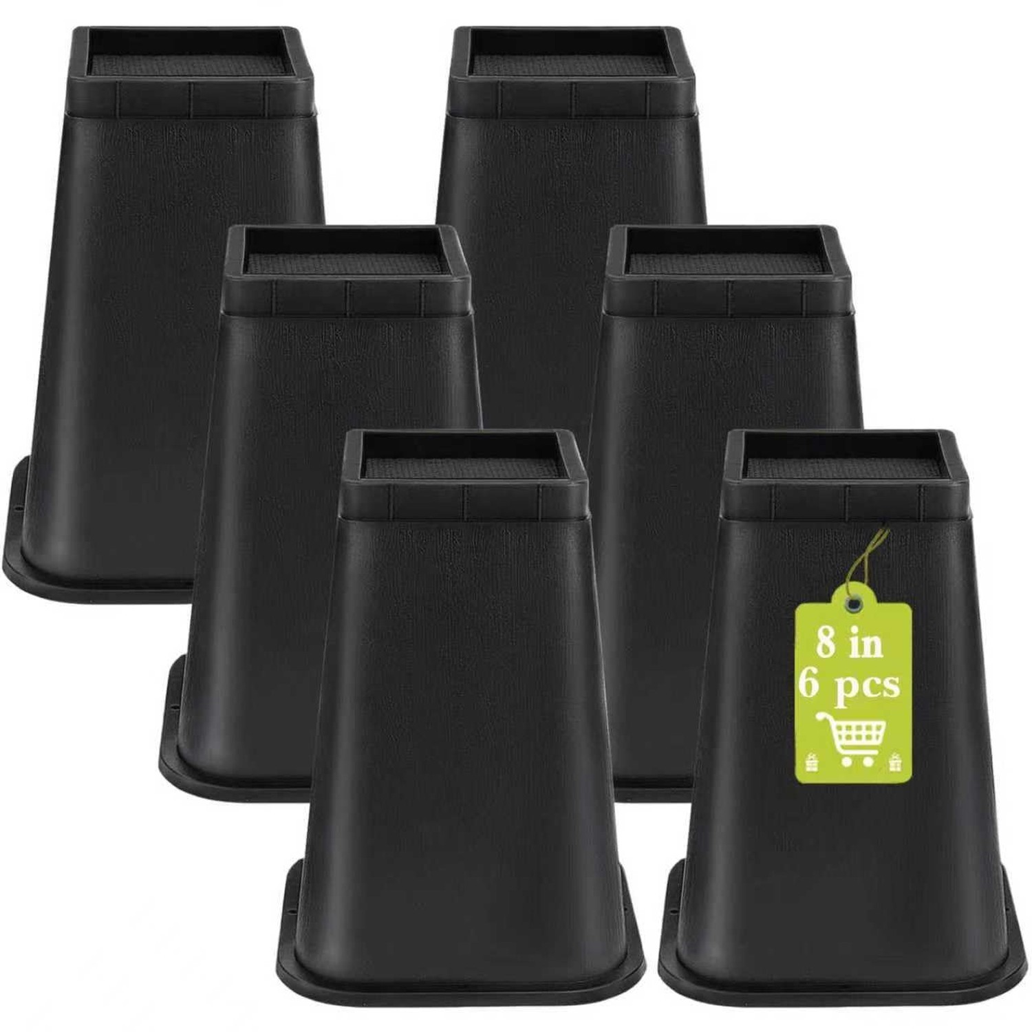 6 Pack Furniture Risers 8 Inch, Bed Risers Heavy Duty for Table Desk Couch Ch…