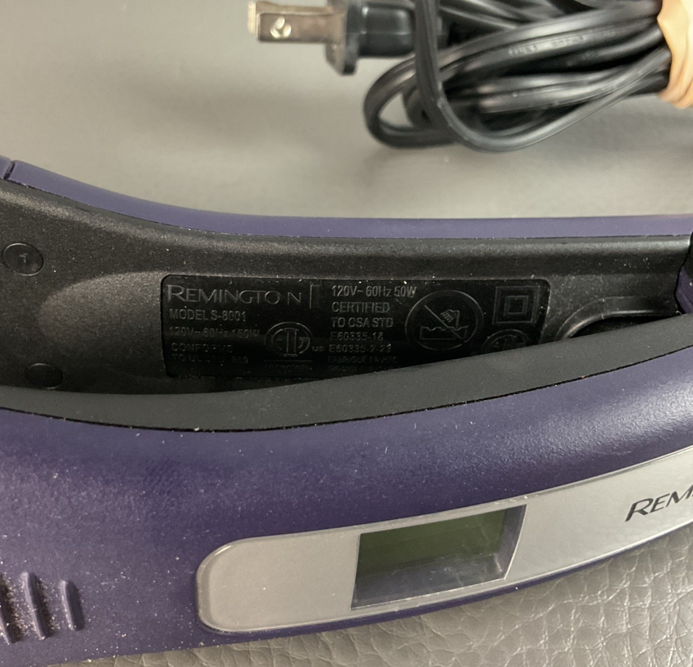 Remington Wet 2 Straight Flat Iron Wide Plate 2″ Purple S8001 Hair Straightener