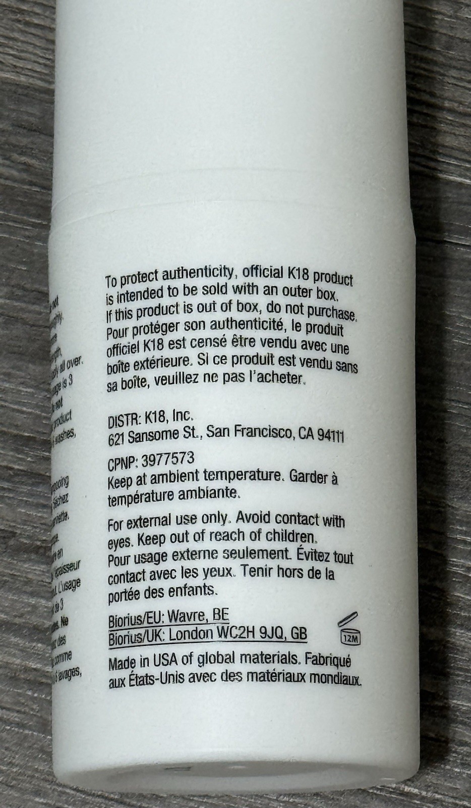 K18 Biometric Hairscience Molecular Leave-In Repair Hair Mask 1.7 fl oz (50ml)