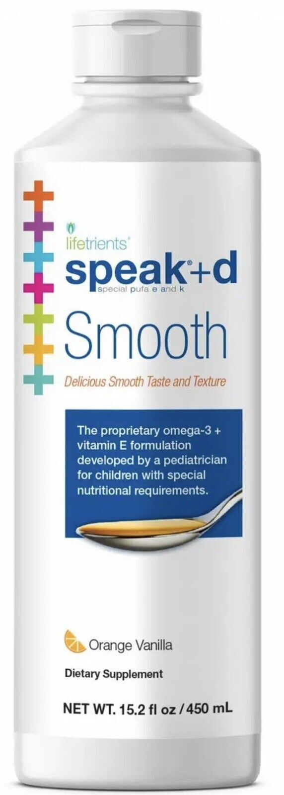 1 Bottle Lifetrients Speak+D Smooth Orange Vanilla 15.2 oz. Exp 09/2025