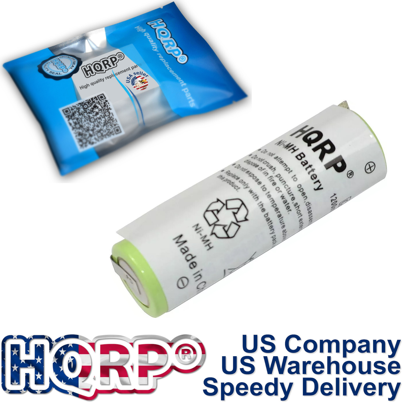 HQRP Rechargeable Battery for Braun 4501, 7527 Razor / Shaver