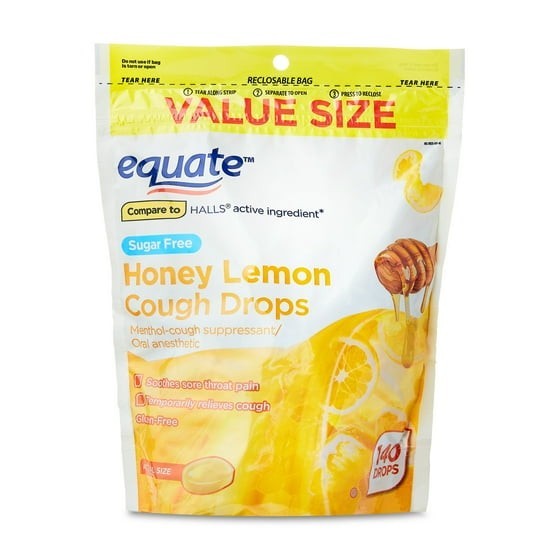 2 pack Equate Sugar Free Sore Throat and Cough Relief Menthol 280 CT