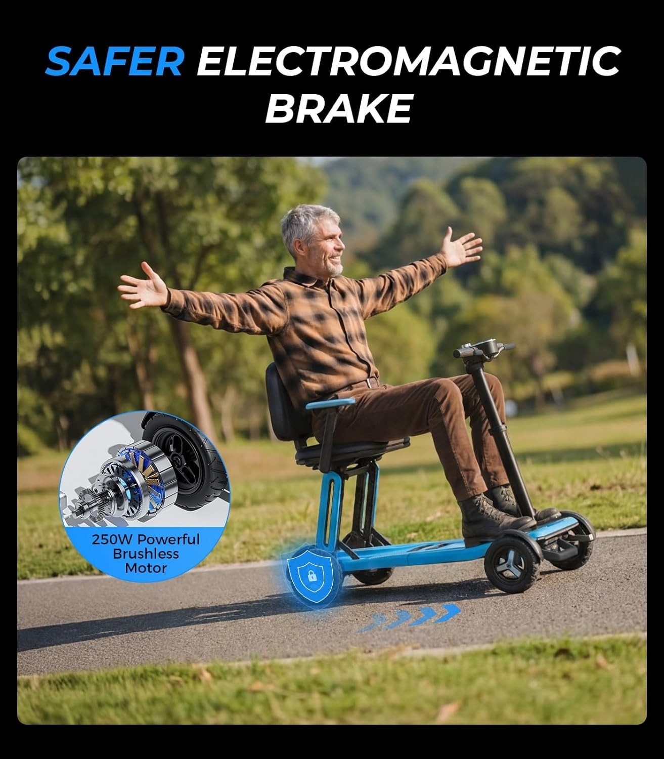 Ultra-Lightweight Mobility Scooters Power Wheelchair Folding Electric Scooter