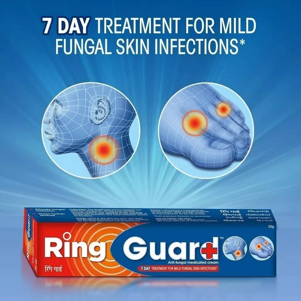 Ring Guard Antifungal Medicated Cream, 20 gm, Relieves itching and redness.