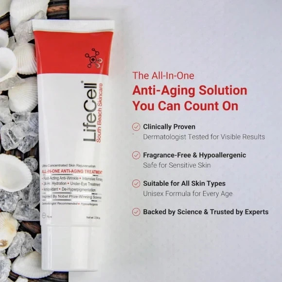 LifeCeII All-in-One Anti-Aging Wrinkle Filler Cream Retinol Hyaluronic Acid