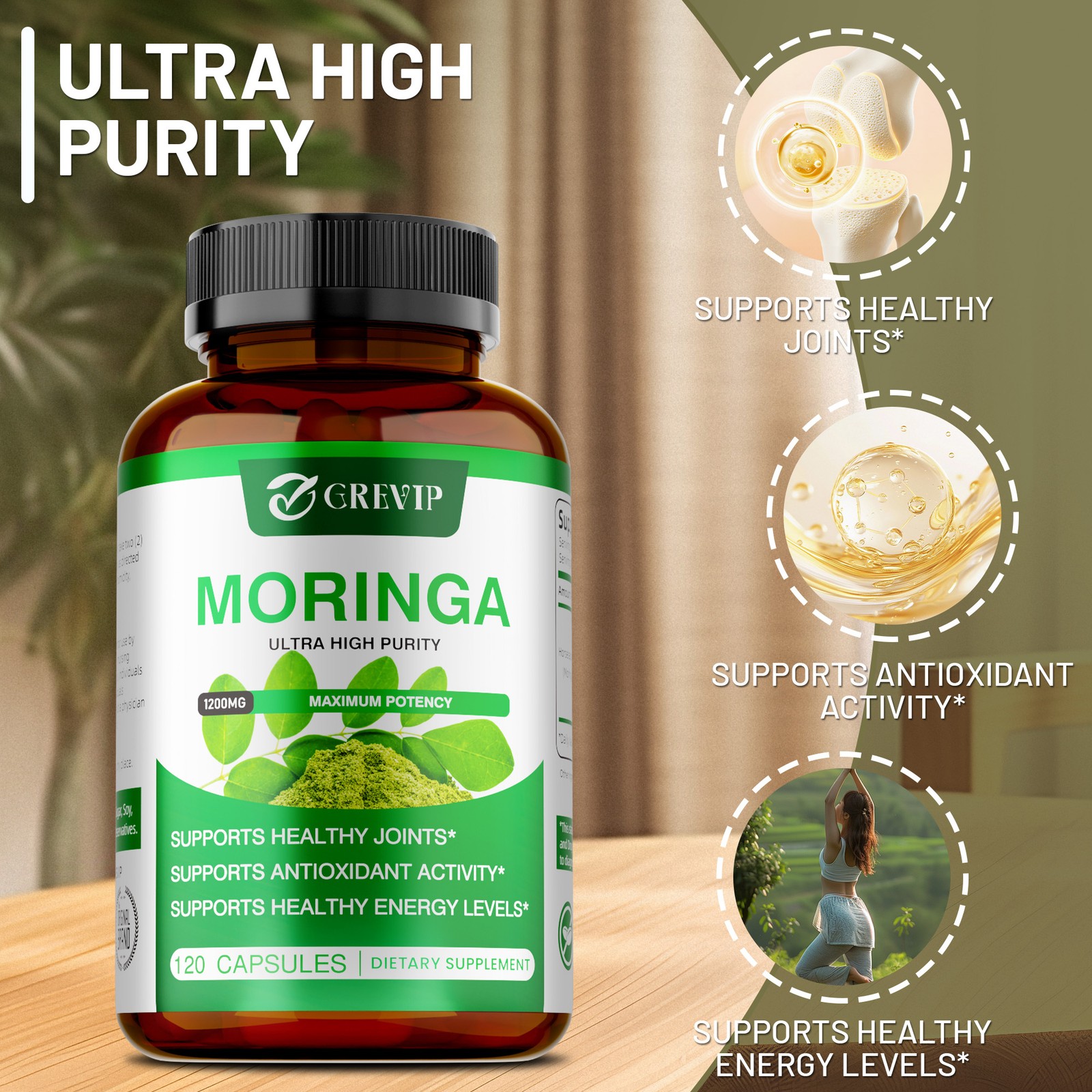 Moringa 240pcs – Supports Immunity, Healthy Skin, Joints, Hair, Metabolism