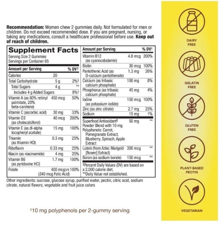 *2027-4-30* Nature’s Way Alive! Women’s 50+ Daily Gummy Multivitamins, Women’s
