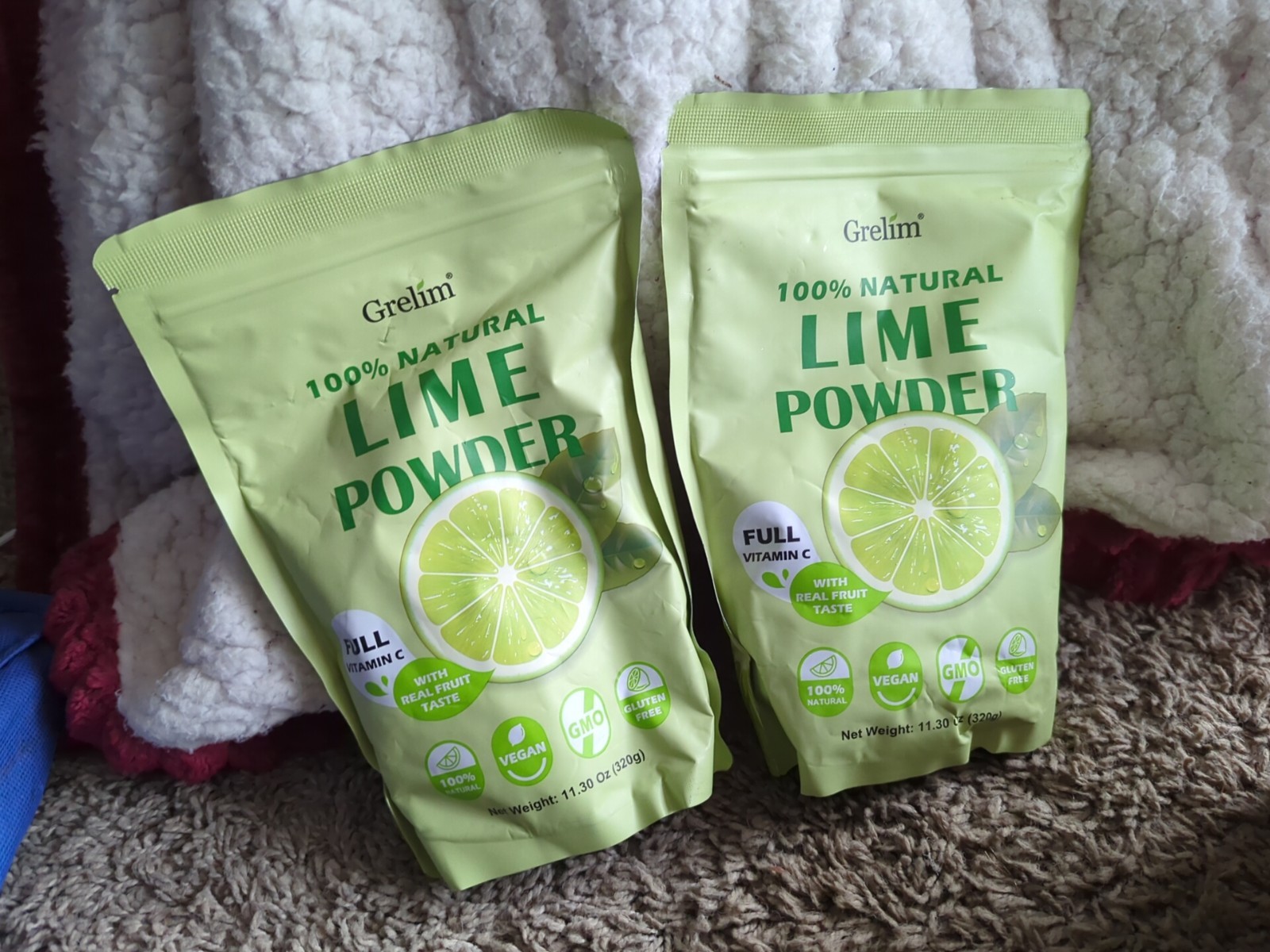 Grelim Lime Powder 11.30 Oz, 100% Natural LOT OF 2 – 12/25/2027