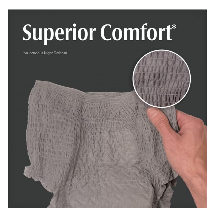Depend Night Defense Incontinence Underwear for Men, Adult Diapers, L, 56 Count