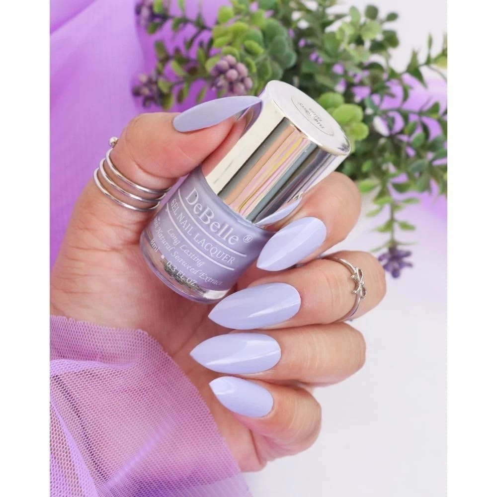 DeBelle Gel Nail Polish Combo of 2 (Mint Amour , Blueberry Bliss) – 8ml Each