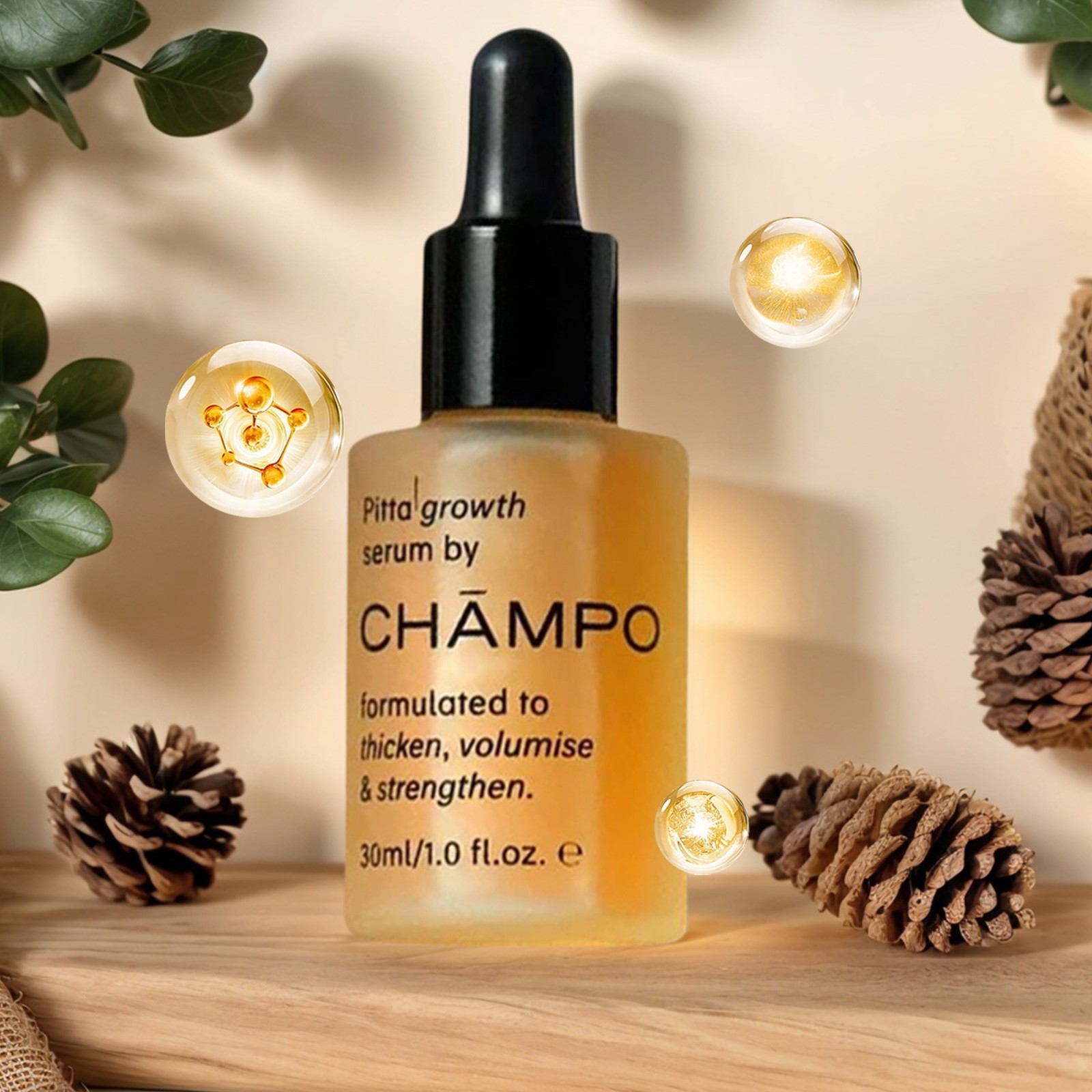 Champo Pitta Growth Serum Formulated To Thicken,Volumise&Strengthen Hair 30ml