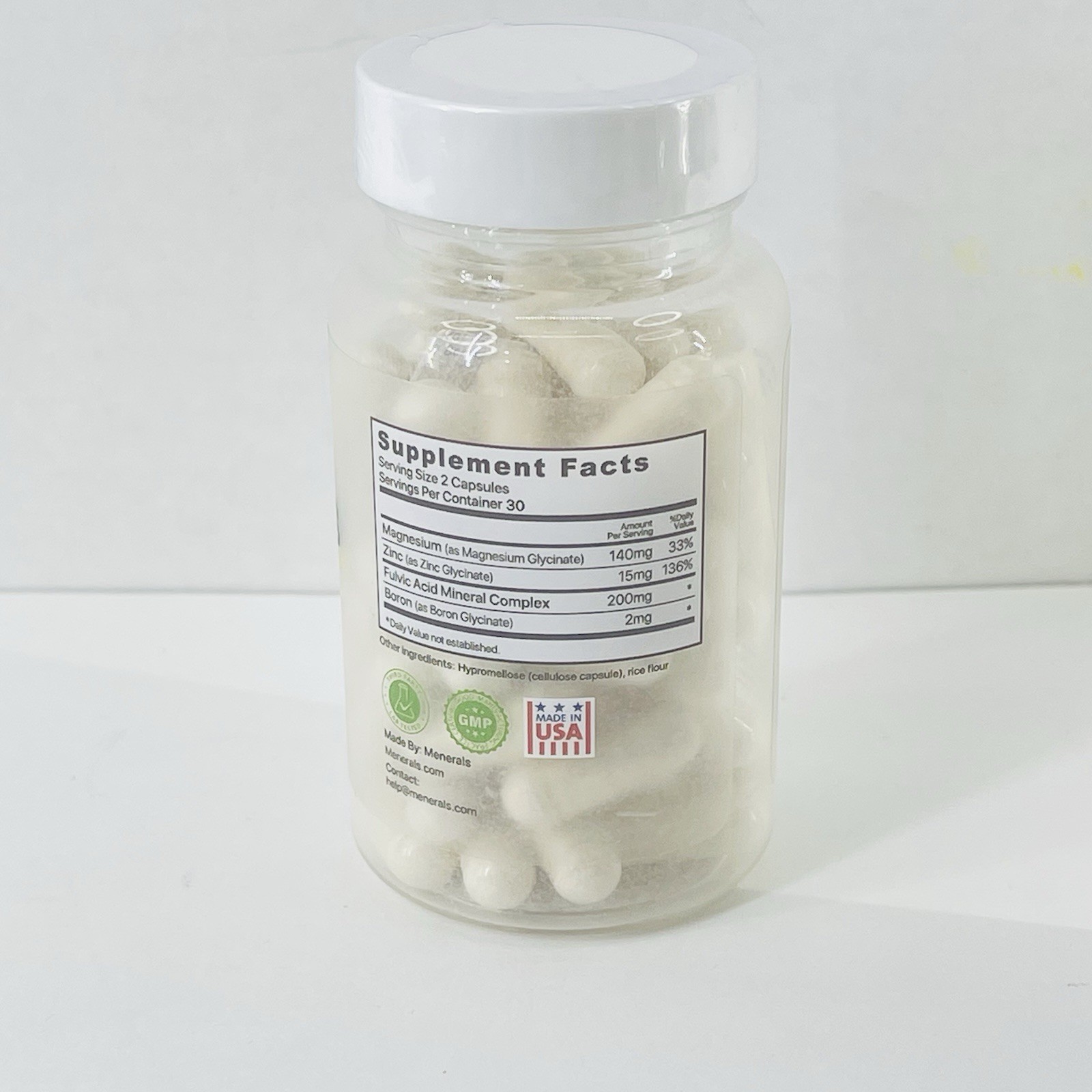 PKG WEAR Menerals Mens Multivitamin Fulvic Acid Energy Vitality 60 Capsules