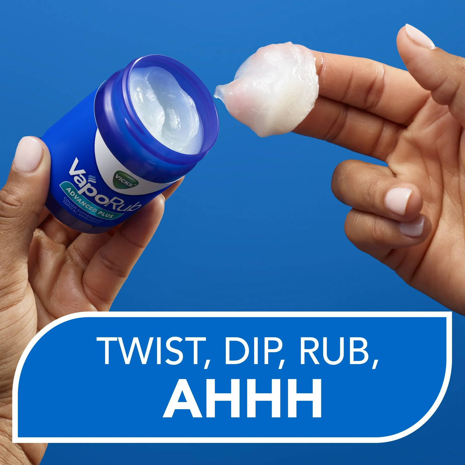 Vicks Vaporub Cough Suppressant and Topical Analgesic Medicated Ointment 6 oz