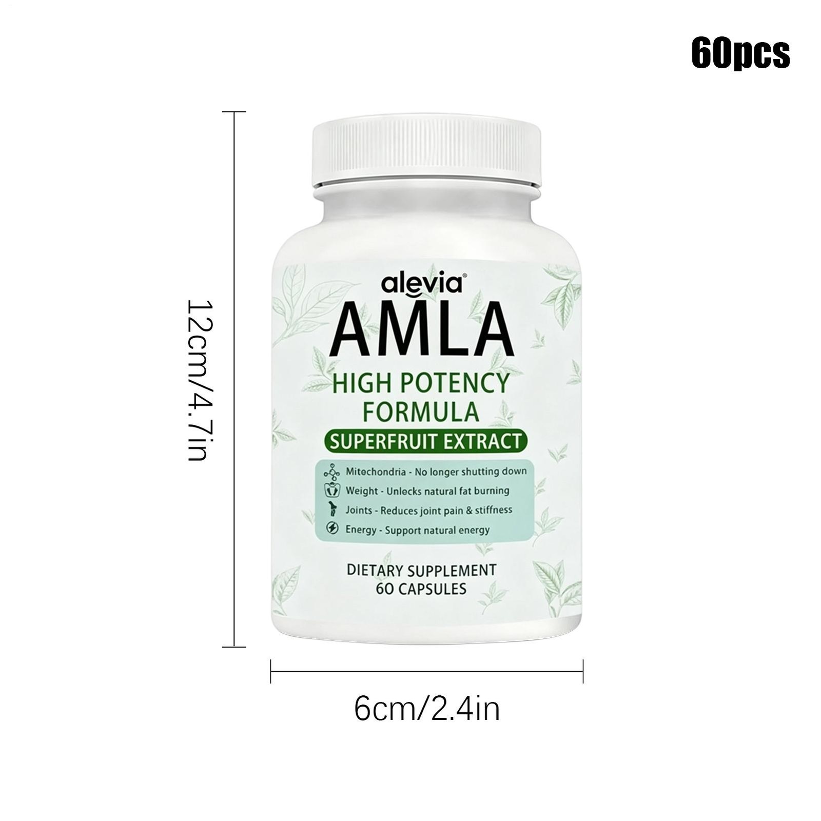 AMLA Capsules Superfruit Extract High Potency Formula 60 Capsules
