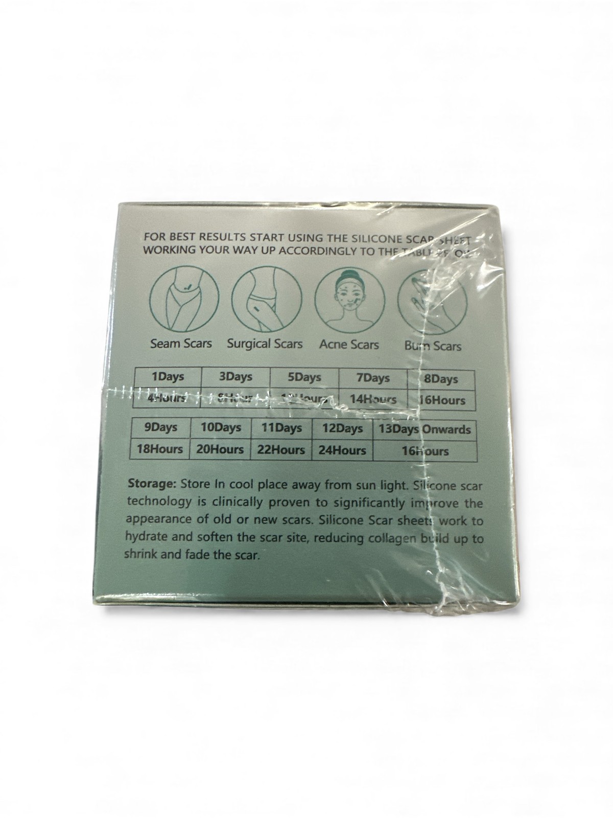 2 Pc Silicone Scar Sheet Medical Grade 1.6in x 60in/4cm x 150cm Per Box