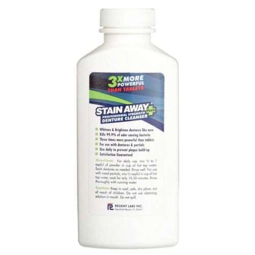 Stain Away Plus Denture Cleanser Professional Strength Fast Acting Relief 8.1oz