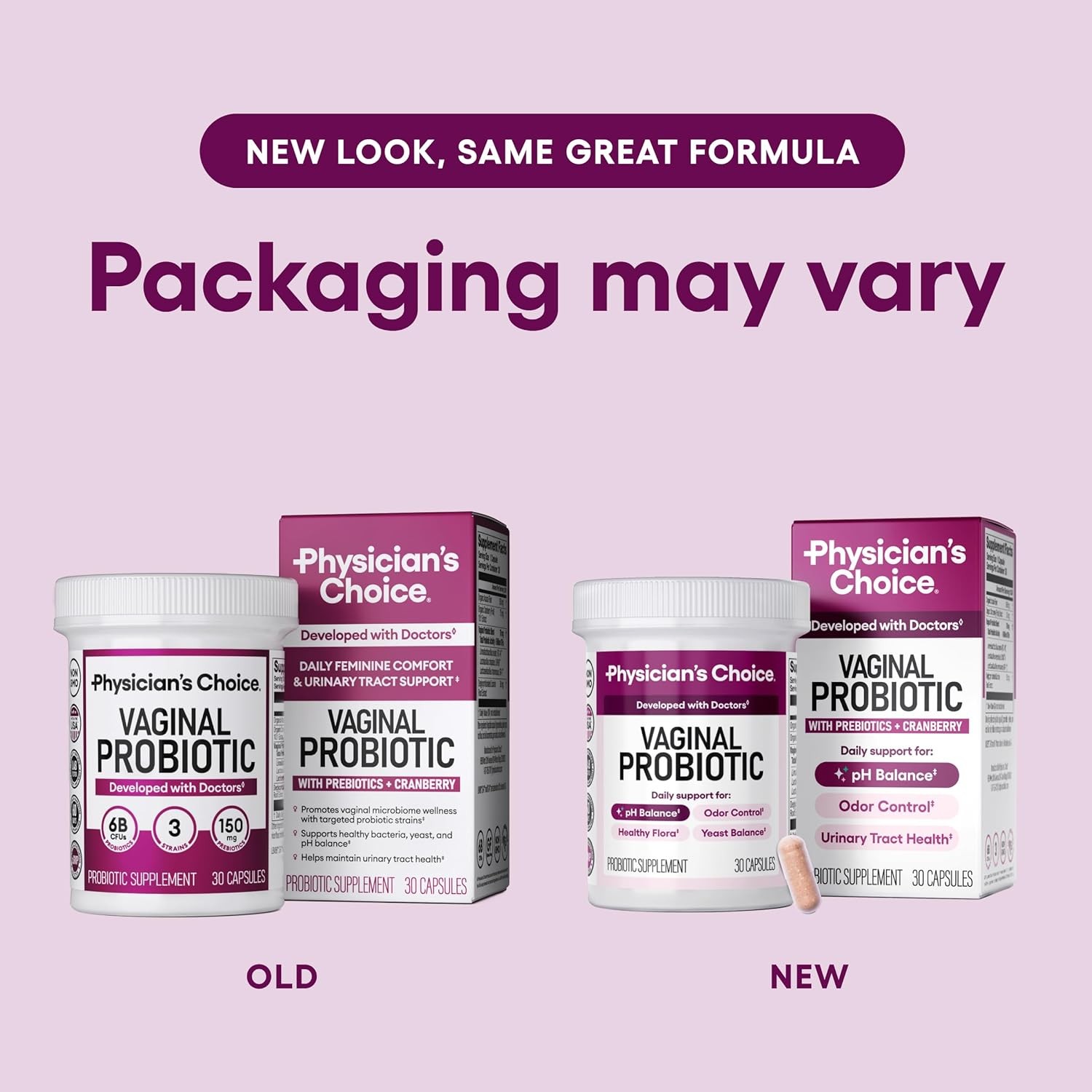 Physician’s CHOICE Vaginal Probiotics for Women – pH Balance,Odor Control