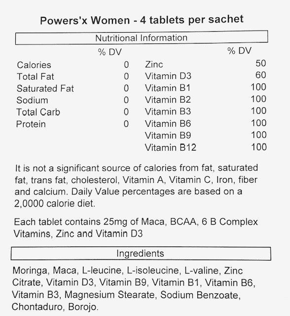 POWERS’X WOMEN SEX DRIVE BOOSTER *12 TABLETS*