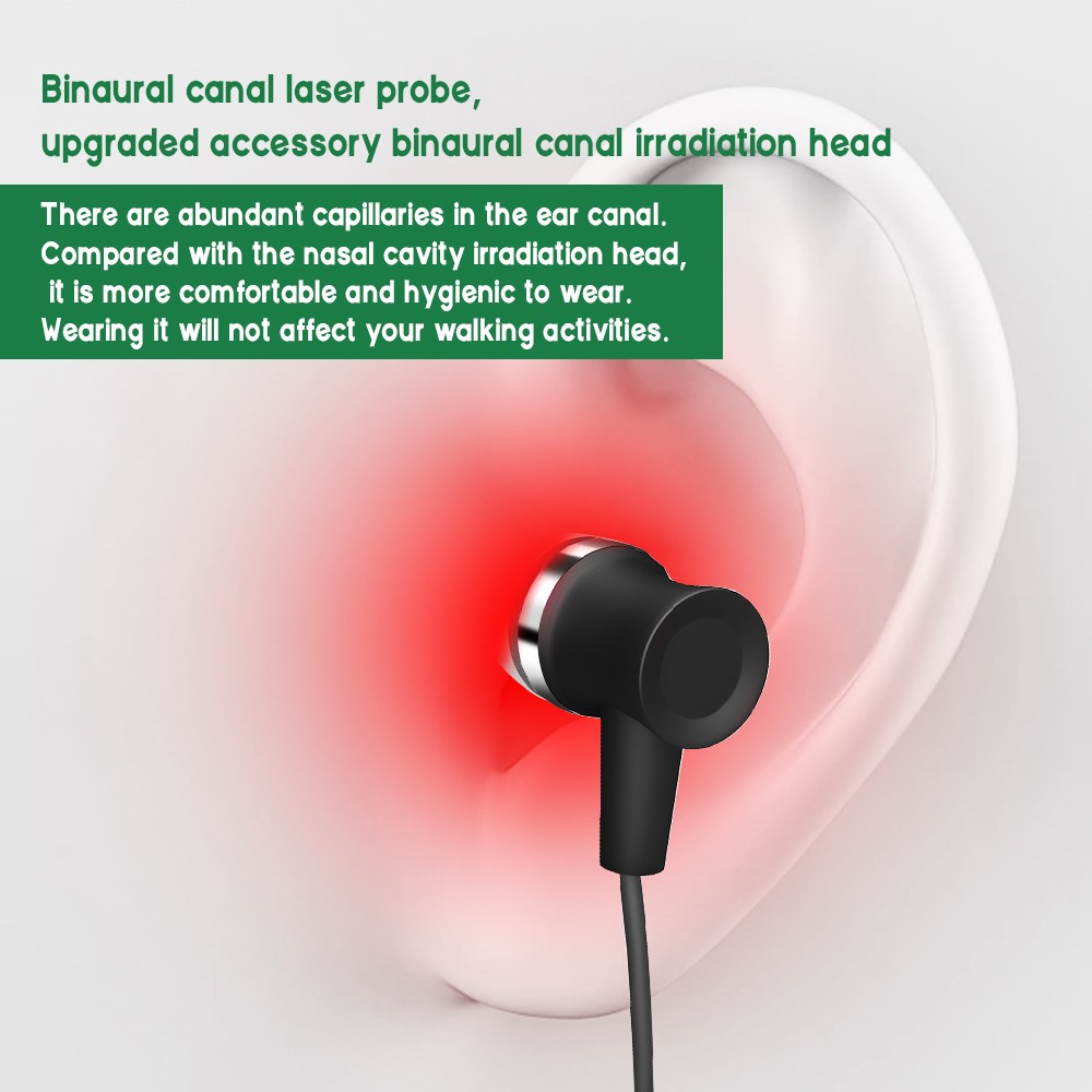 NEW Earplug 650NM Laser Therapy For Ear And Nose Tinnitus & Rhinitis Relief