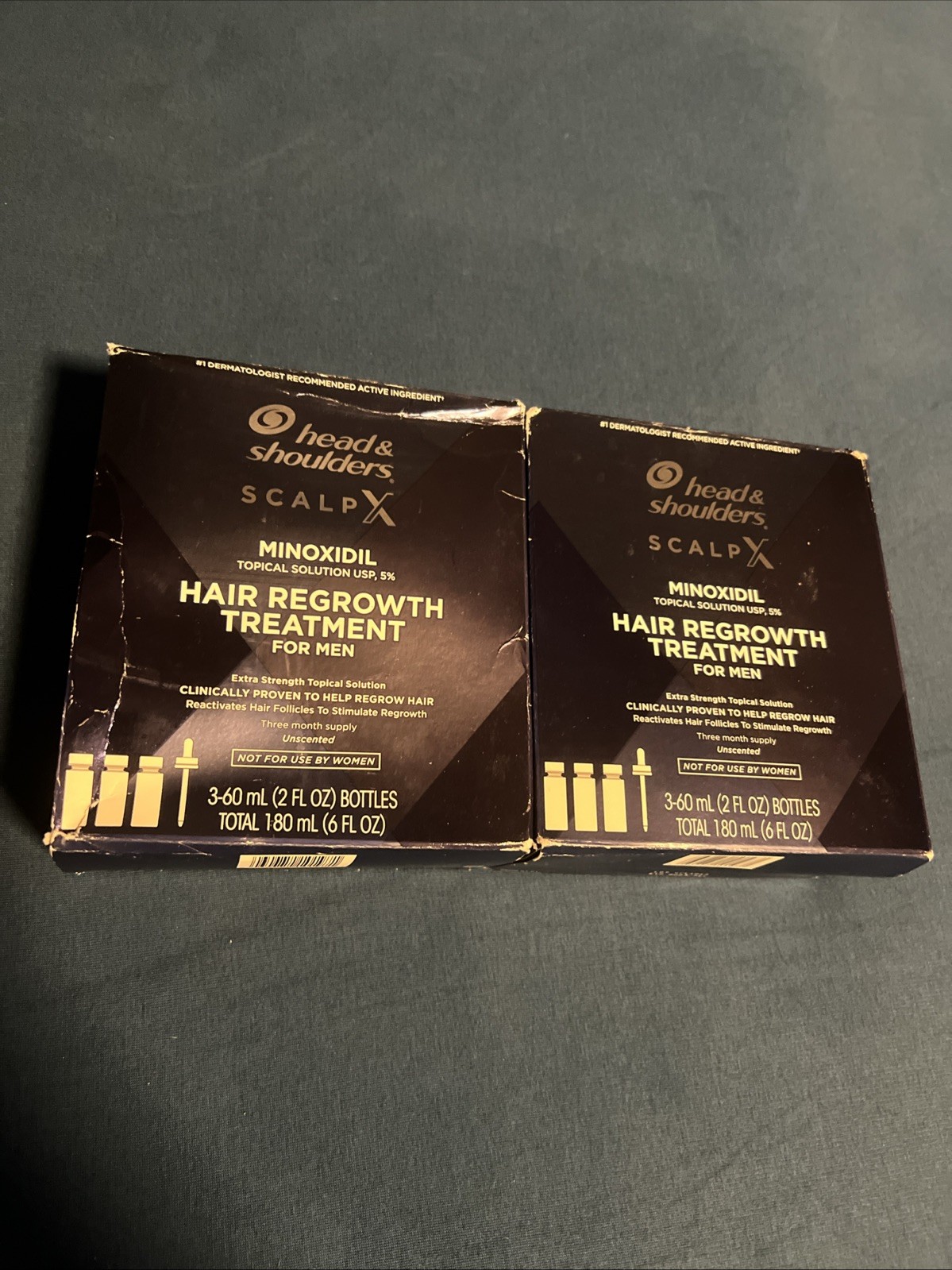Head & Shoulders Scalp X Mens 5% Minoxidil Hair Regrowth EXP 12/25 Lot Of 2
