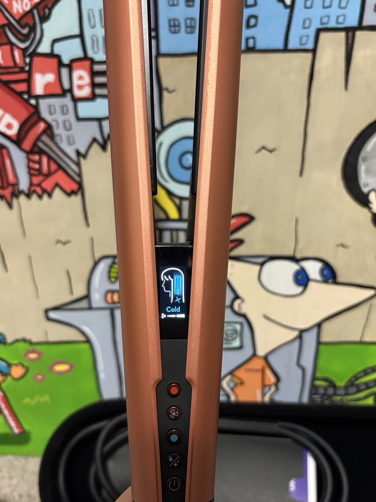 Dyson Airstrait Straightener Amber Silk Wet to Dry Hair Straightener, No Heat